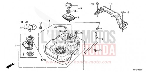 RESERVOIR A CARBURANT SH125C de 2012